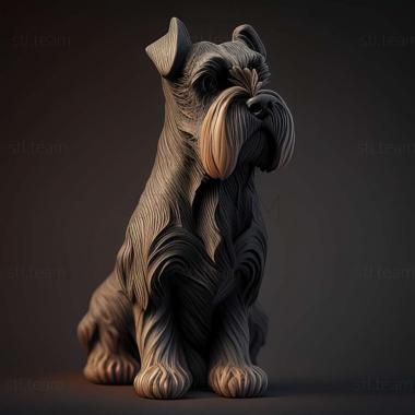 3D model Zwergschnauzer dog (STL)